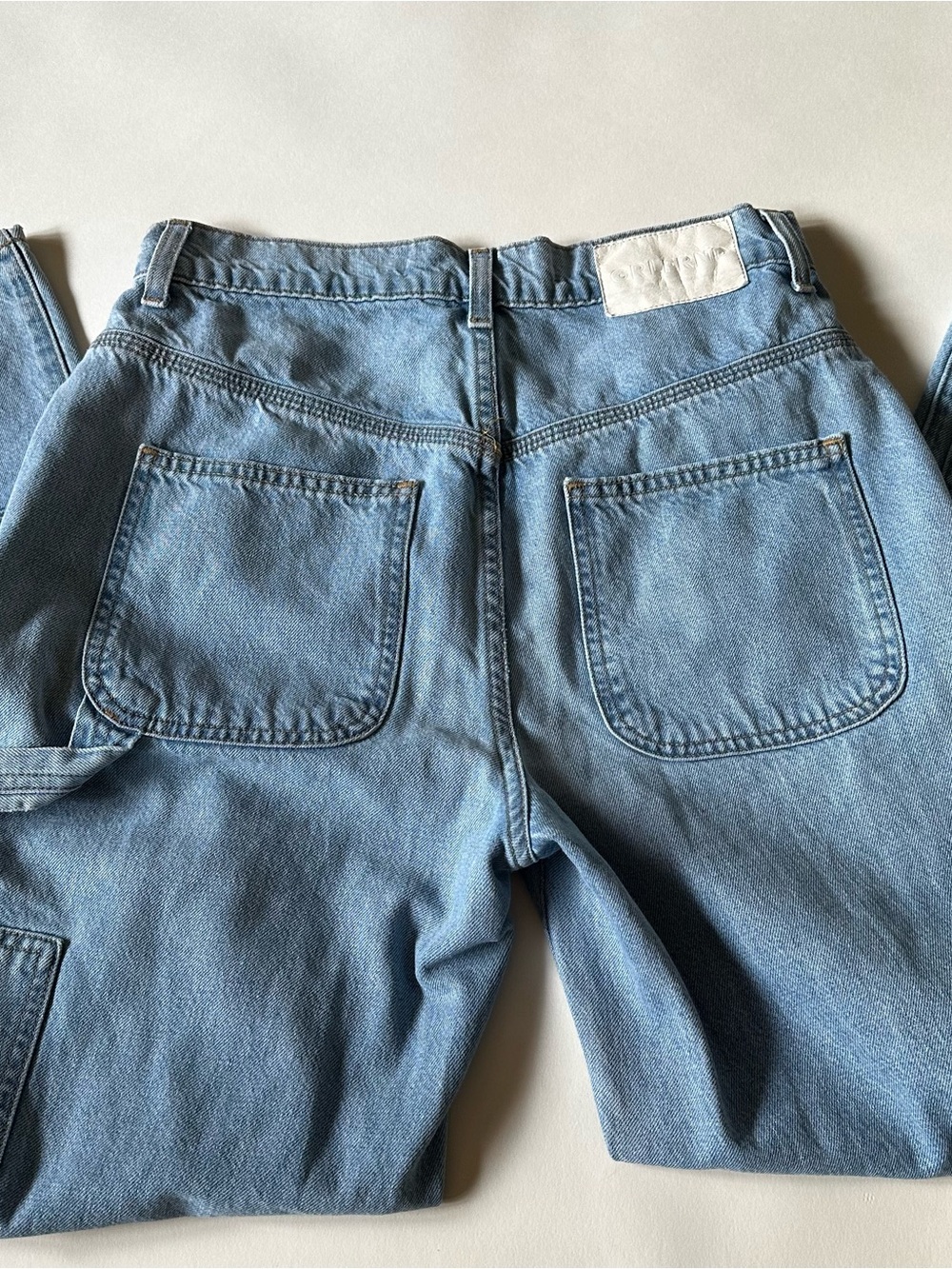 GRLFRND Milla Cargo Straight-Leg Jeans | Light Wash | Made in LA | Premium Denim - Picture 9 of 11
